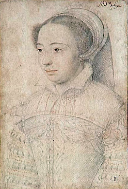 Jeanne d'Halluin - par François Clouet, en 1550